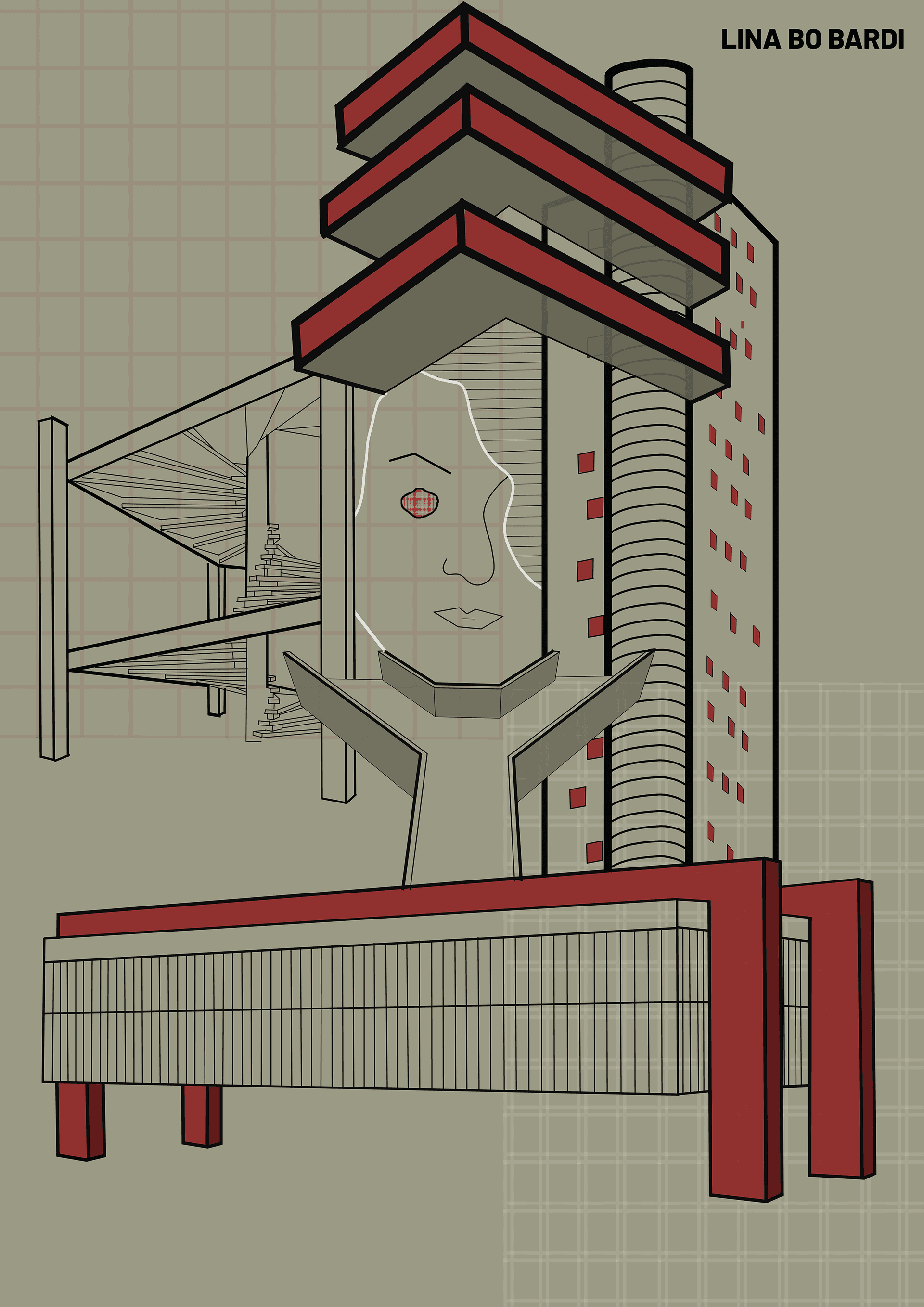 Title lina bo bardi illustration : woman's day competition